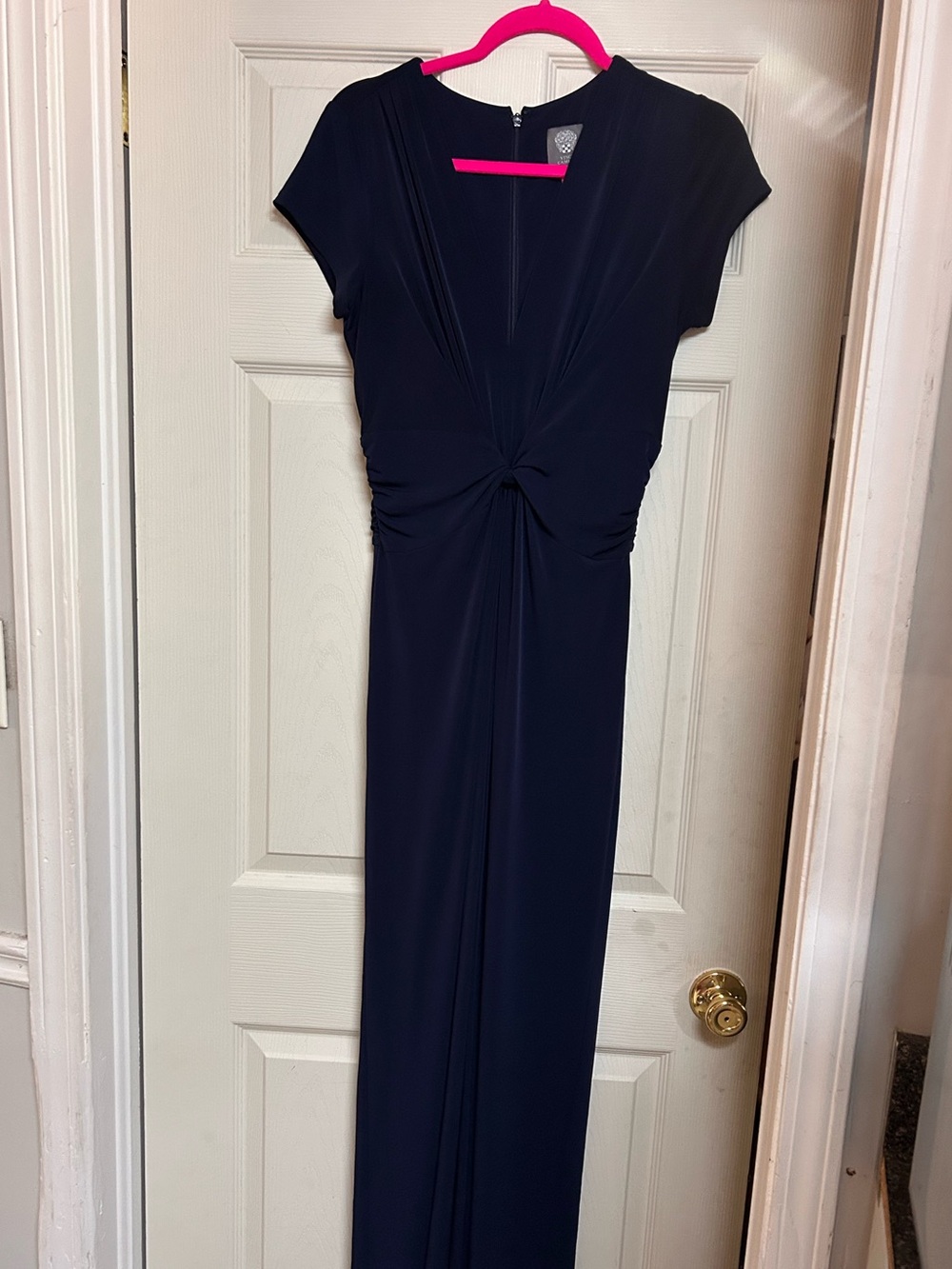 Vince Camuto Navy Twist-Knot Maxi Dress